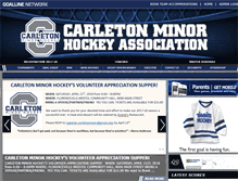 Tablet Screenshot of carletonminorhockey.com